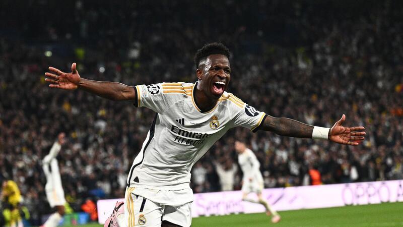 Realer Alptraum: Dortmund verliert Champions-League-Finale Vinicius Junior feiert seinen entscheidenden Treffer.