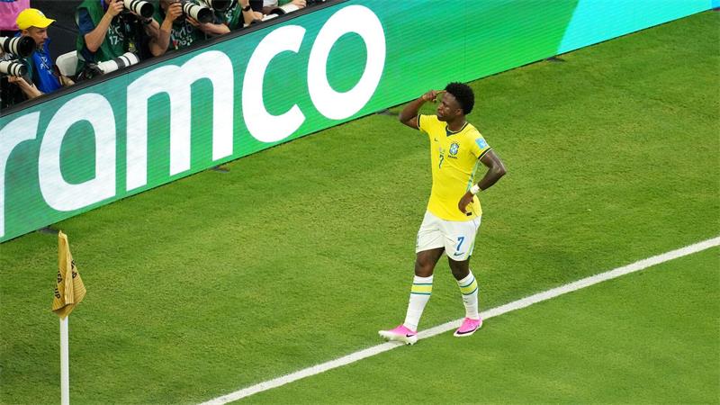 Vinicius Junior feierte zwei Tore für Brasilien.