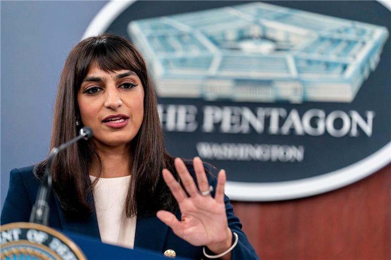 US-Soldat nach Nordkorea verschwunden: Neue Details Vize-Pentagon-Sprecherin Sabrina Singh, hier im Jahr 2022, informierte zuletzt über den mysteriösen Fall eines amerikanischen Soldaten.