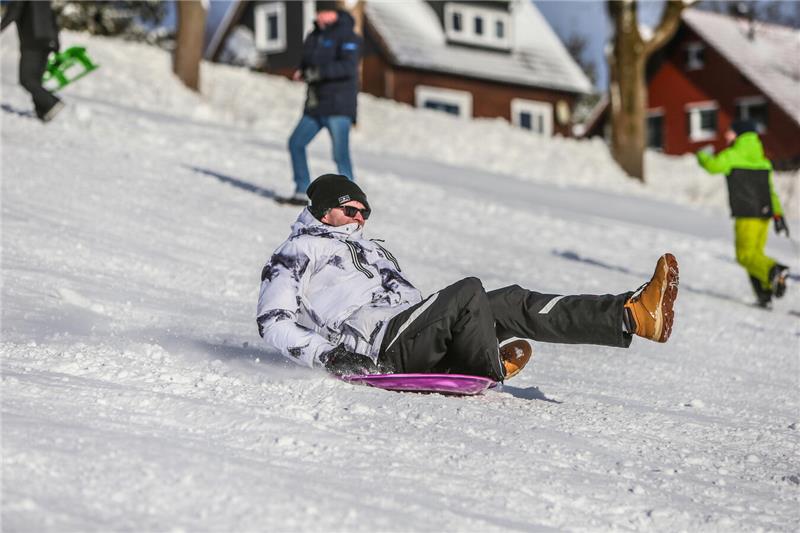 Volksrodeln auf der Ping in Clausthal-Zellerfeld.