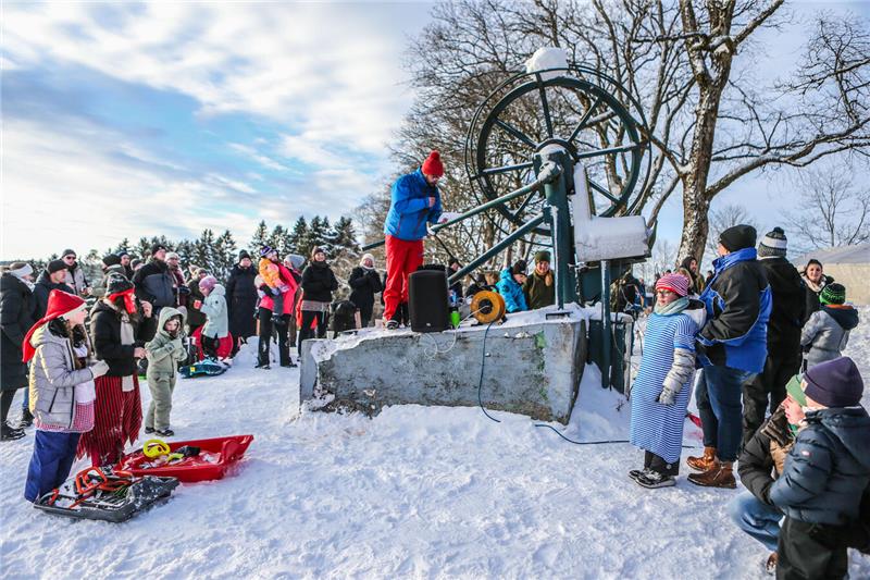 Volksrodeln auf der Ping in Clausthal-Zellerfeld.