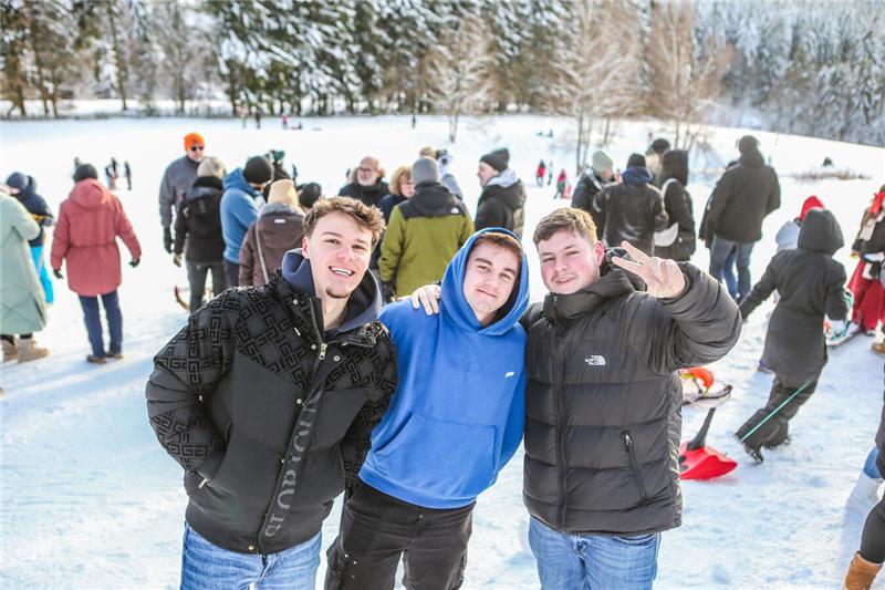 Volksrodeln auf der Ping in Clausthal-Zellerfeld.