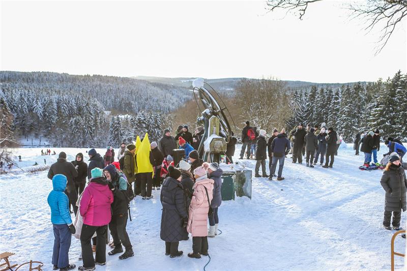Volksrodeln auf der Ping in Clausthal-Zellerfeld.