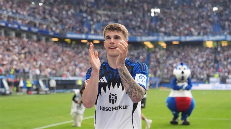 Vom HSV längst verabschiedet: Luka Vuskovic wechselt in England noch den Club. (Archivbild)