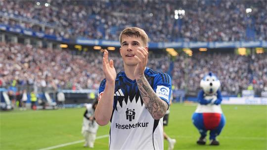 Vom HSV längst verabschiedet: Luka Vuskovic wechselt in England noch den Club. (Archivbild)