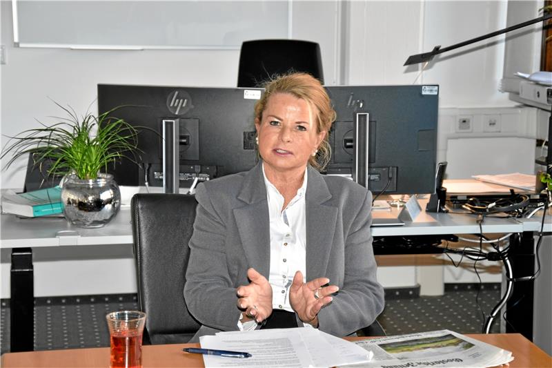 Von den Plänen fürs Pfalzquartier überzeugt: Oberbürgermeisterin Urte Schwerdtner lobt insbesondere Transparenz und Bürgerbeteiligung in dem seit Jahren laufenden Verfahren.