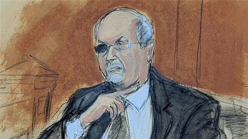 Autor Rushdie trifft vor Gericht auf seinen Angreifer Vor Gericht traf Rushdie erneut auf jenen Mann, der ihm damals fast das Leben nahm.