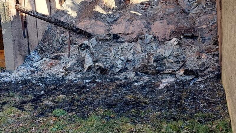 Nach Brand: Lochtumer Schießstand ist wieder hergestellt Vorher: Der ausgebrannte Schießstand.