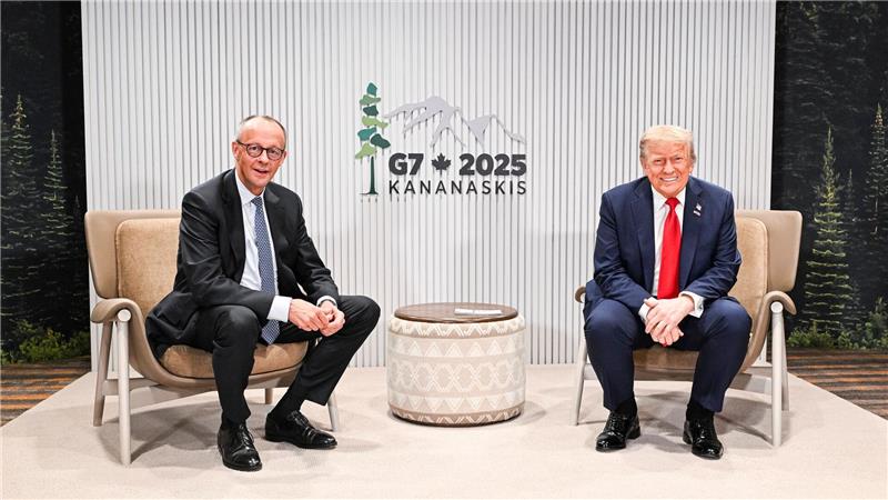 G7 präsentiert sich gespalten gegenüber Russland Vorletzte Woche trafen sich die beiden im Oval Office, jetzt sehen sie sich in den Rocky Mountains wieder.