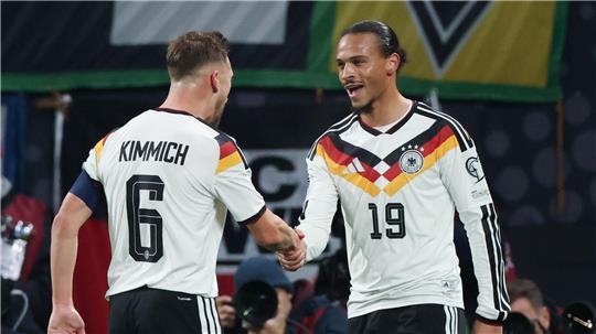WM-tauglich: Kimmich und Sané beim 6:0.