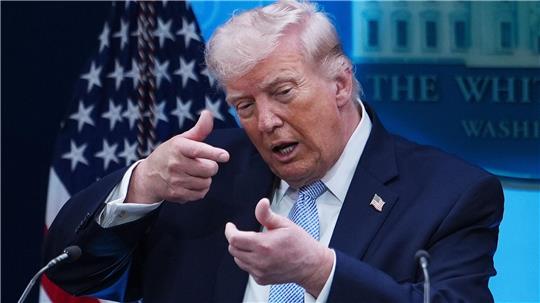 Wählt wieder einmal drastische Worte, um dem Iran zu drohen - US-Präsident Trump.