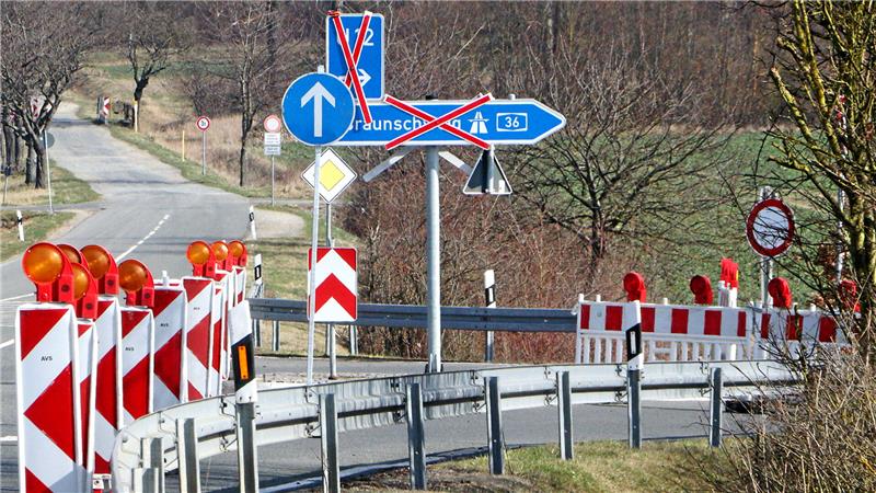 Es geht los: Start auf der A36 für das Nordharzer Millionenprojekt Eine gesperrte Autobahnauffahrt.