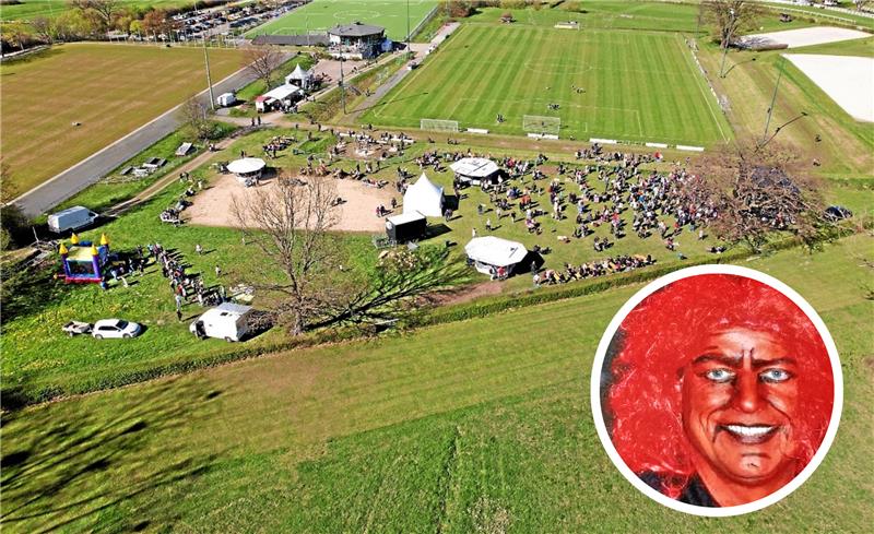 Walpurgis wird wieder auf demselben Platz ausgerichtet wie im vergangenen Jahr. Veranstalter ist Andreas Schrutek von der Sportpark-Gaststätte. Als Oberteufel (kl. Bild) hat er schon 2008 am Molkenhaus sein Unwesen getrieben. Fotos: Privat