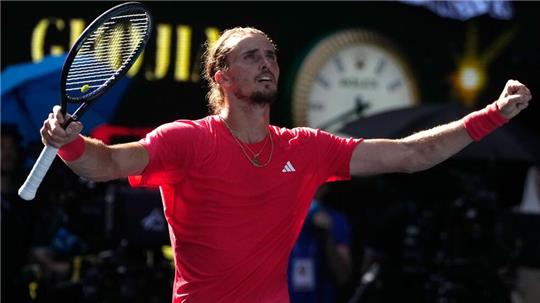 War nach dem Viertelfinalsieg bei den Australian Open erleichtert: Alexander Zverev 