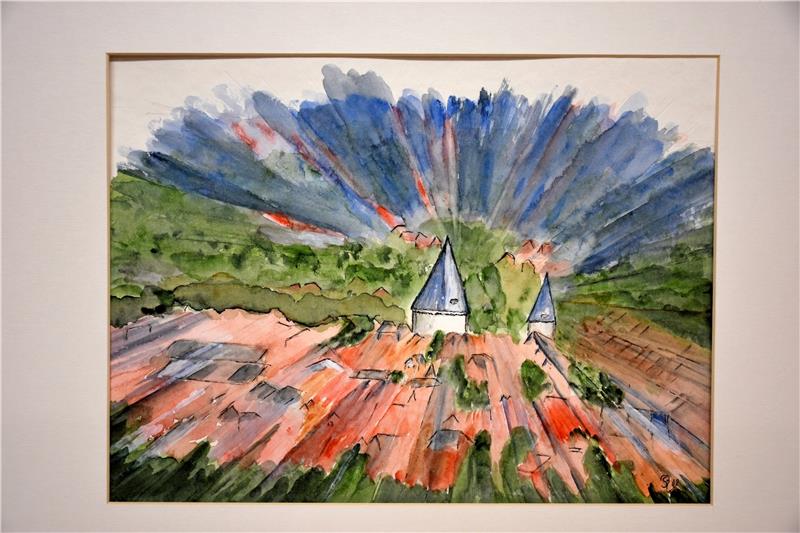 Was könnte dieses Bild anderes sein als eine Liebeserklärung an Goslar? Renate Schmid hat diese Arbeit als Plakatmotiv für ihre Ausstellung gewählt.  Fotos: Kempfer