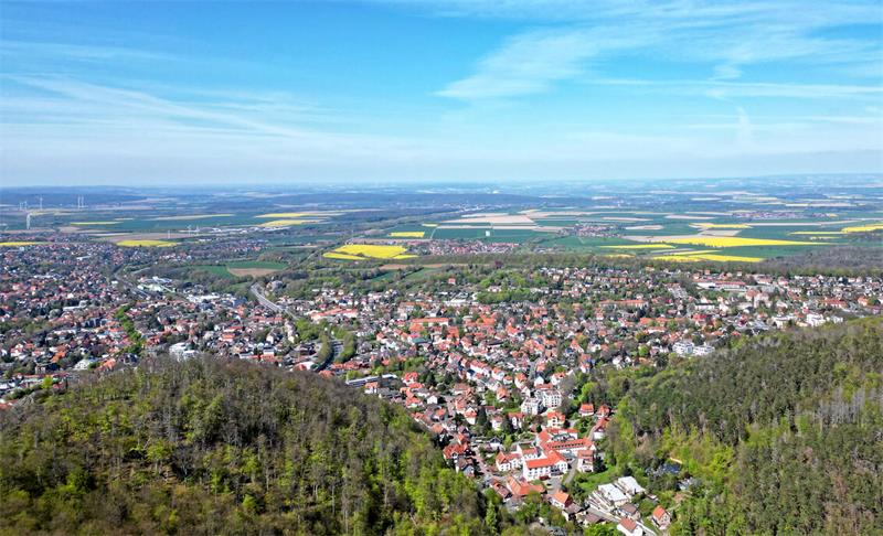 Die Stadt Bad Harzburg von oben.