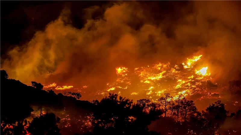 Waldbrand auf Kreta - Einwohner und Touristen müssen fliehen Wegen starker Winde breiteten sich die Flammen rasch aus.