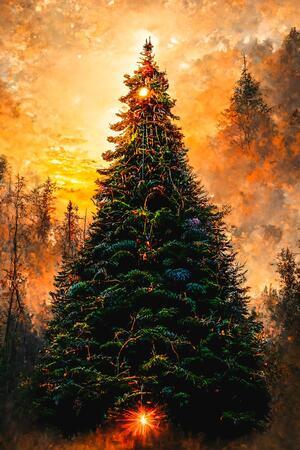 Eine Zeitreise – Weihnachten im Jahre 2124 Weihnachten im Schnee? Im Jahre 2124 ist das auch im Harz kaum vorstellbar, sagt Heinz-Dieter Brandt in seiner Adventsgeschichte voraus: ein fiktiver Blick auf Weihnachten in 100 Jahren. Unser Foto dazu ist mit Hilfe von Künstlicher Intelligenz entstanden.
