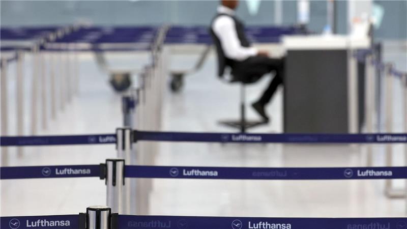 Wenig Betrieb herrschte bereits am Dienstag in den Lufthansa-Terminals.