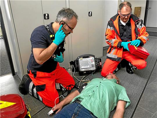 Wenn die Zahl der Notärzte sinkt, muss man sich anders behelfen: Per Telenotfallmedizin kann ein Arzt zu Rate gezogen werden, auch wenn er nicht vor Ort ist. Foto: Landkreis