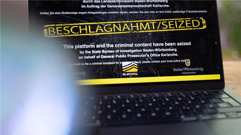 Schlag gegen Cybercrime: 1.406 Betrugs-Websites gesperrt Wenn man die Adresse der beschlagnahmten Internetseiten eingibt, erscheint ein Sicherstellungsbanner der Behörden. (Archivbild)