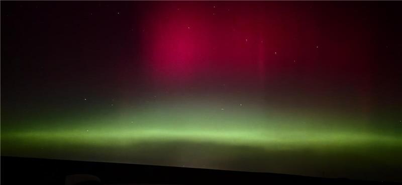 Westerode: Dort schimmerte der Himmel am Montagabend rötlich bis grün, wie das F...
