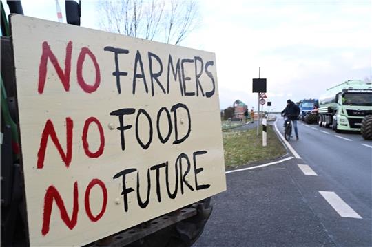 Wie geht es weiter mit der deutschen Agarindustrie? Bauernprotest in Ostfriesland.