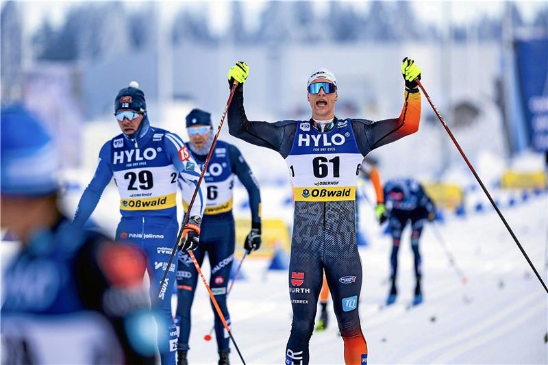 Mit guter Leistung zurück in den Weltcup Wie hier bei seinem Weltcup-Rennen in Oberhof hat Jan-Friedrich Doerks auch bei der U 23-Weltmeisterschaft Grund zum Jubeln. Er wird zweimal Vierter. Foto: GZ-Archiv