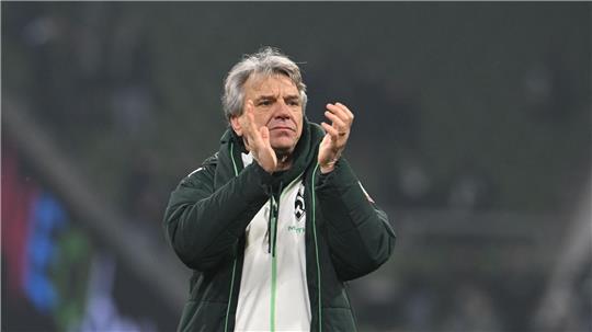 Wie lange noch Trainer in Bremen? Horst Steffen nach dem 1:1 gegen Borussia Mönchengladbach.