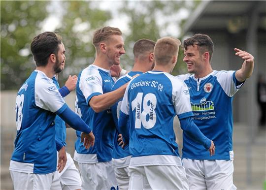 Wieder Grund zum Jubeln haben will der Goslarer SC 08, der am langen Wochenende zweimal Heimrecht hat. Samstag kommt der FC Othfresen, Montag die SG Roklum-Winnigstedt. Foto: Gietemann