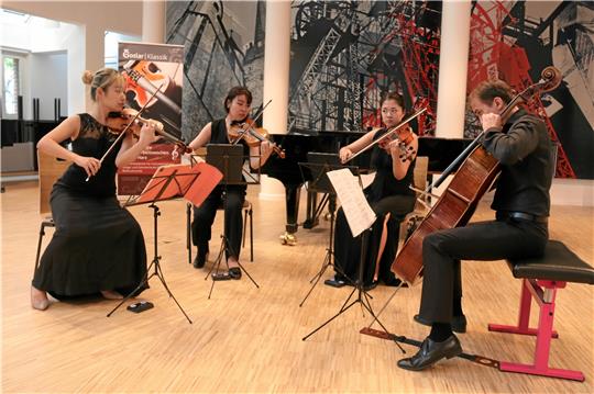 Wieder mit dabei: Das Hana-Quartett – hier eine Aufnahme vom Abschlusskonzert 2022 – wird auch dieses Jahr in Goslar lernen und konzertieren. Foto: Hartmann/Gz-Archiv