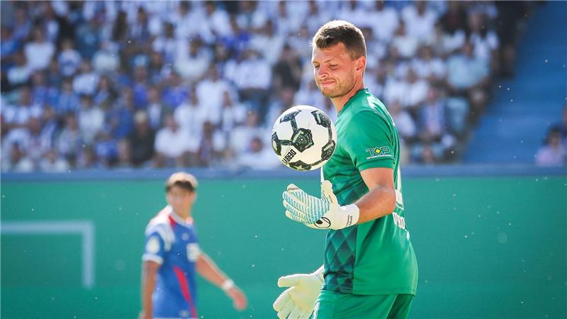 0:0 in Osnabrück: Rostock weiter harmlos Wieder ohne Gegentor: Hansa-Torwart Benjamin Uphoff.