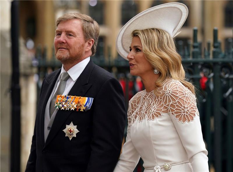 Deutsche Polizei hilft beim Königstag in den Niederlanden Willem-Alexander, König der Niederlande, und Maxima, Königin der Niederlande.