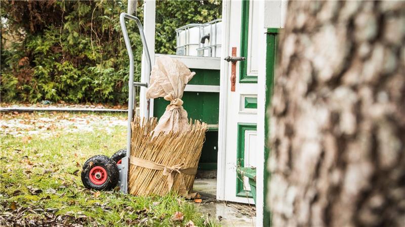 Winterlicher Schutzschild: Mit Vlies bedeckte Pflanzen können eisigen Temperaturen trotzen.