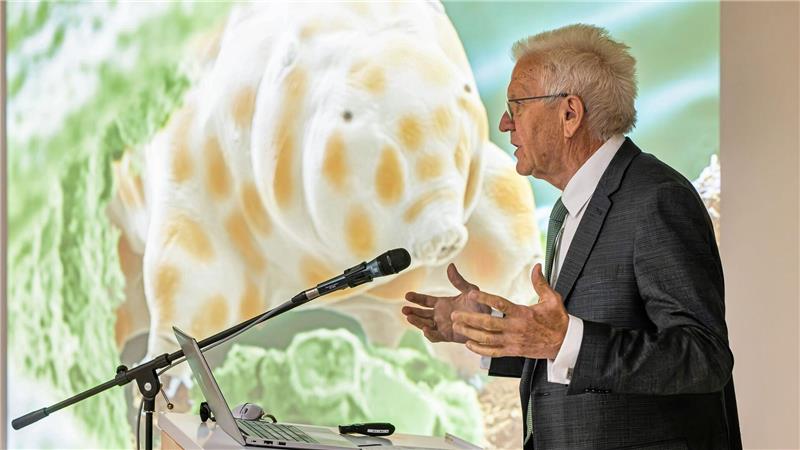 Tapsig und zäh: Neue Bärtierchenart nach Kretschmann benannt Winzig und doch bärenstark: Die neu entdeckte Bärtierchenart „Ramazzottius kretschmanni“.