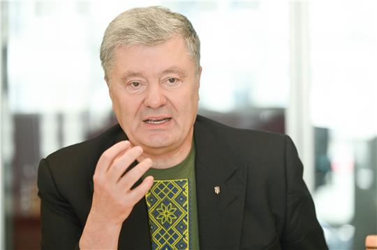 „Wir brauchen noch in diesem Jahr einen Aktionsplan für die Aufnahme der Ukraine in die Nato“, sagt Petro Poroschenko. Foto: Reto Klar/FFS