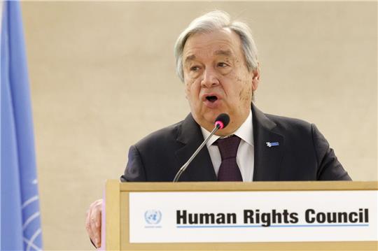 «Wir müssen die Erklärung neu beleben und ihre volle Umsetzung sicherstellen»: UN-Generalsekretär António Guterres in Genf.