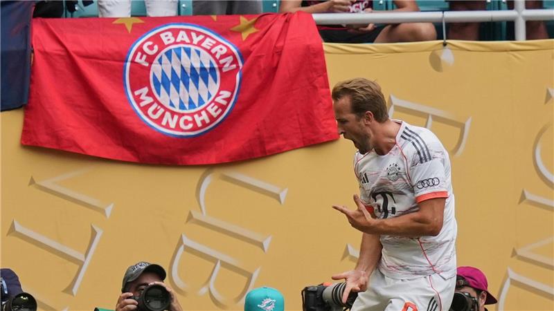 Bayerns High-Noon-Meeting mit PSG als Transfer-Wegweiser Wird Harry Kane, hier beim Torjubel gegen Flamengo im Achtelfinale, auch gegen Paris Saint-Germain zum Matchwinner?