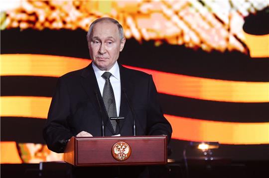 Wladimir Putin bei der Gedenkfeier anlässlich des 80. Jahrestages der Schlacht von Stalingrad.