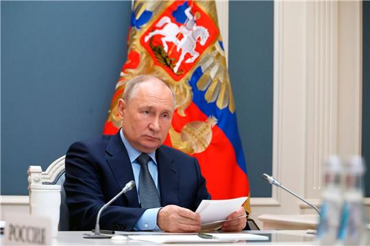 Wladimir Putin nimmt per Videokonferenz an dem G20-Gipfel teil.