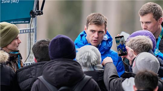 Wladyslaw Heraskewytsch sprach nach dem Training mit Journalisten.