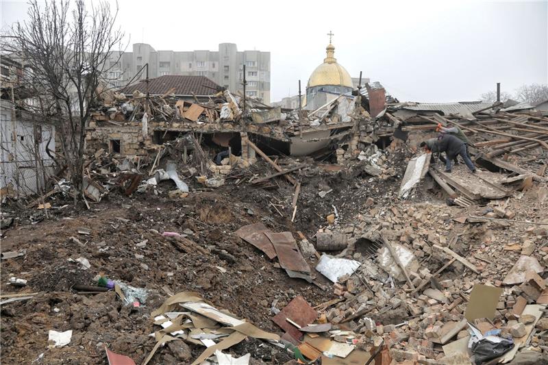 Krieg gegen die Ukraine: So ist die Lage Wohnhäuser in Odessa liegen nach russischen Angriffen in Trümmern.