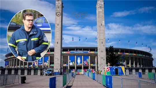 Wolfram Haeseler aus Clausthal-Zellerfeld ist bereit für seinen THW-Einsatz im Berliner Olympiastadion und auf der Fan-Meile.