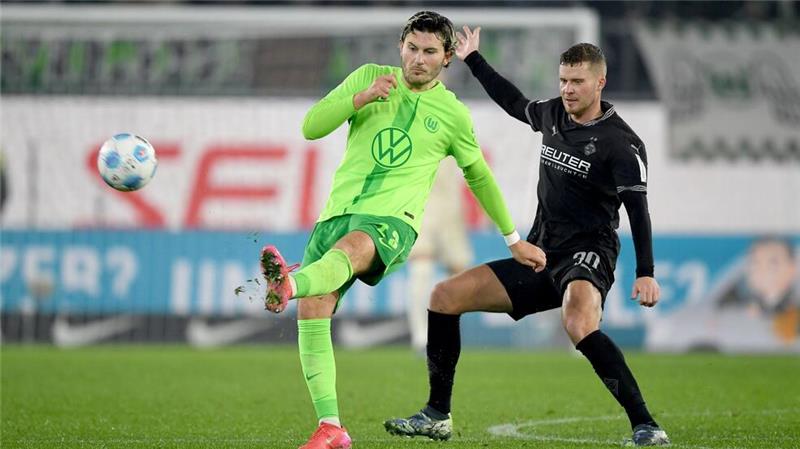 5:1 gegen Gladbach: Wolfsburg auf Kurs Europa Wolfsburgs Torschütze Jonas Wind.