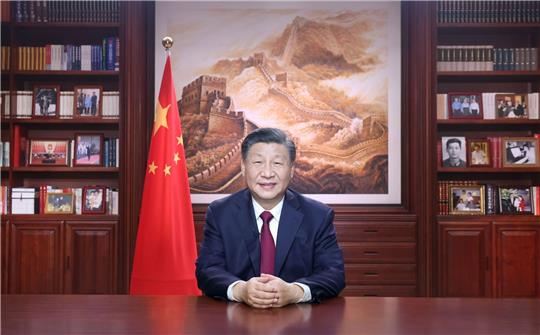 Xi Jinping bei seiner Neujahrsansprache.
