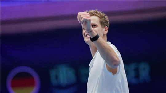 Yannick Hanfmann freute sich über seinen Sieg in der Begegnung mit Peru.