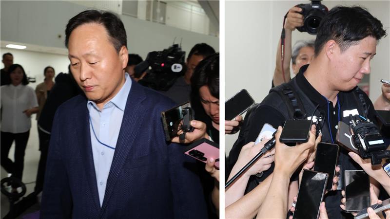 Warum Samsung ein historischer Generalstreik droht Yeo Myeong Gu (links), Leiter der Abteilung für Gerätelösungen von Samsung Electronics Co., und Choi Seung Ho, Leiter der größten Gewerkschaft von Samsung Electronics, konnten trotz mehrerer Verhandlungsrunden bislang keine Kompromisslösung finden.