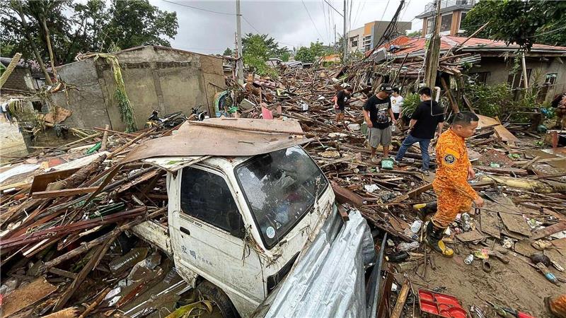 Taifun hinterlässt Zerstörung auf den Philippinen - 91 Tote Zahlreiche Häuser lagen in Trümmern.