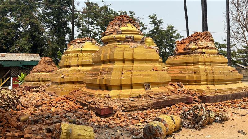 Erdbeben zerstört in Myanmar zahlreiche Pagoden Zahlreiche historische Pagoden wurden fast völlig zerstört.