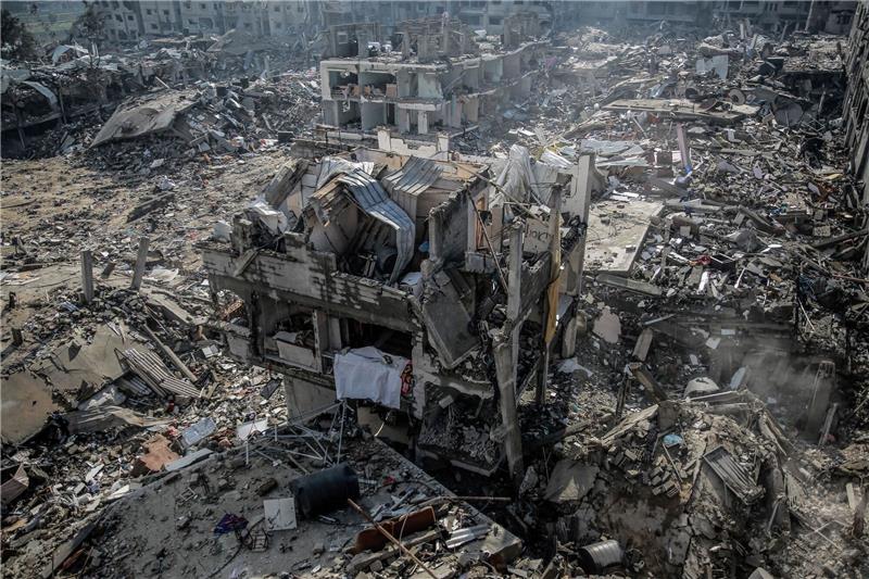Zerstörungen in Gaza-Stadt. 27 Prozent der Bevölkerung in Deutschland halten das Vorgehen Israels gegen die Hamas im Gazastreifen für angemessen.